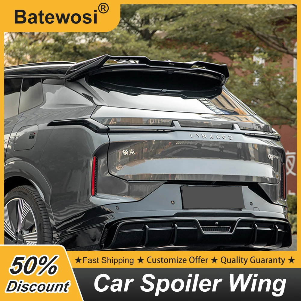 Für Lynk&Co 08 EM P 2023 24 25 Heckdach-Kofferraumdeckel Auto-Spoiler Flügel MC Design Hochwertiges ABS Schwarz Carbon-Optik Exterieur-Zubehör