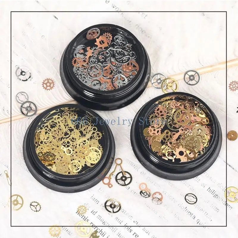 F2TD DIY Assorted Metal Steampunk Gears Charms Pendant Clock Watch Wheel Gear for Crafting Jewelry Making Accessories