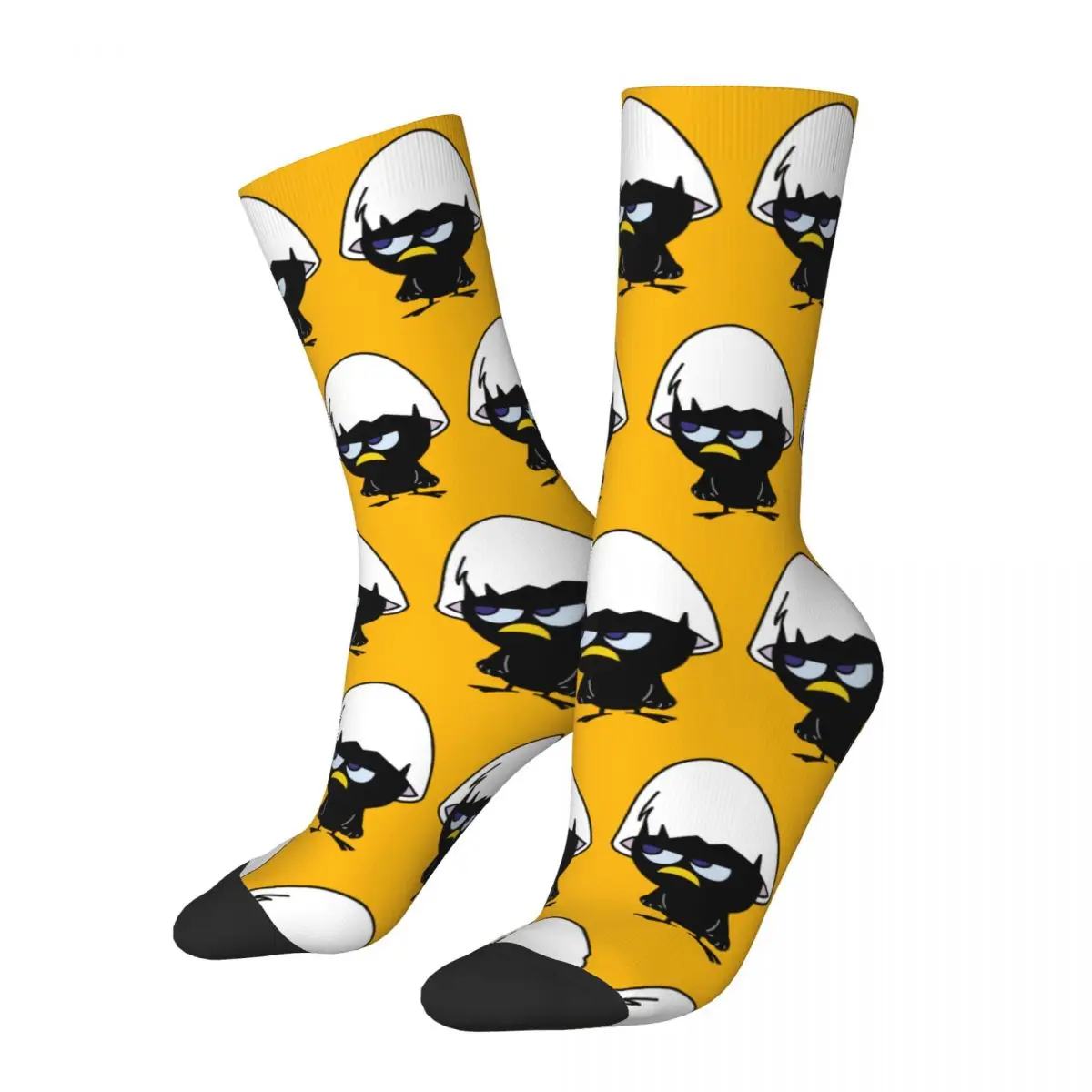 Funny Happy Men's compression Socks Angry Retro Harajuku Calimero Anime Hip Hop Novelty Pattern Crew Crazy Sock Gift Printed