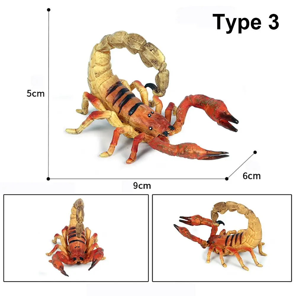 ของขวัญการศึกษาของเล่น Prank Props วิทยาศาสตร์ธรรมชาติรุ่น Scorpion ฮาโลวีนแมลง Figurine เด็กความรู้ความเข้าใจ