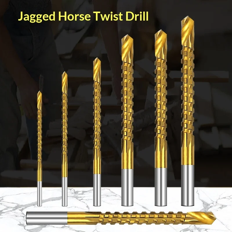 

﻿ HSS Drill Woodwork Hand Electric Drill Drilling Bit Serrated Twist Drill Wooden Board Expanding and Grooving Tool Set