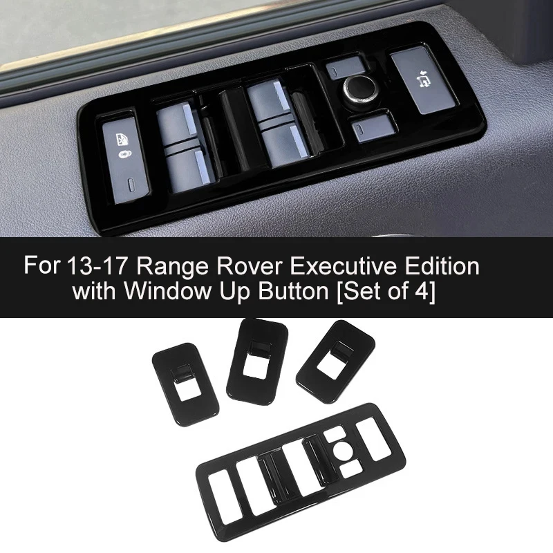 

ABS Car Styling Interior Door Window Lift Switch Button Frame Cover Trim For Land Rover Range Rover Sport RR Sport 2014-2017