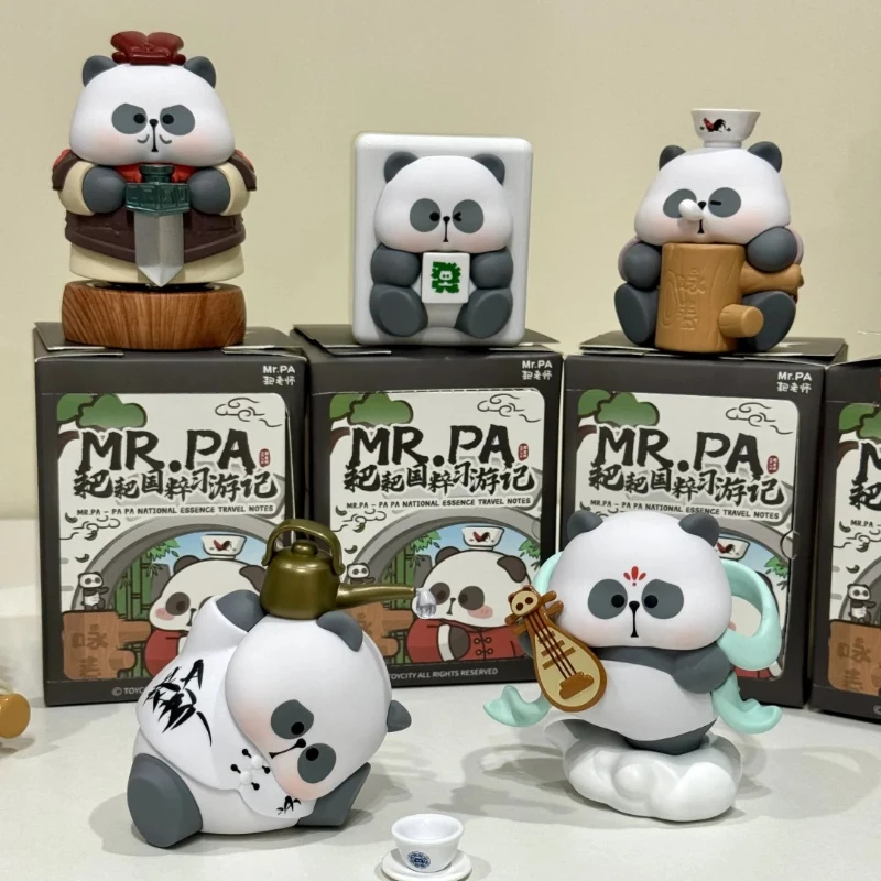 

Blind Box Mr.Pa Chinese Travel Notes Panda Series Mystery Box Toys Guess Bag Cute Anime Figure Mystery Box Doll Desktop Ornament