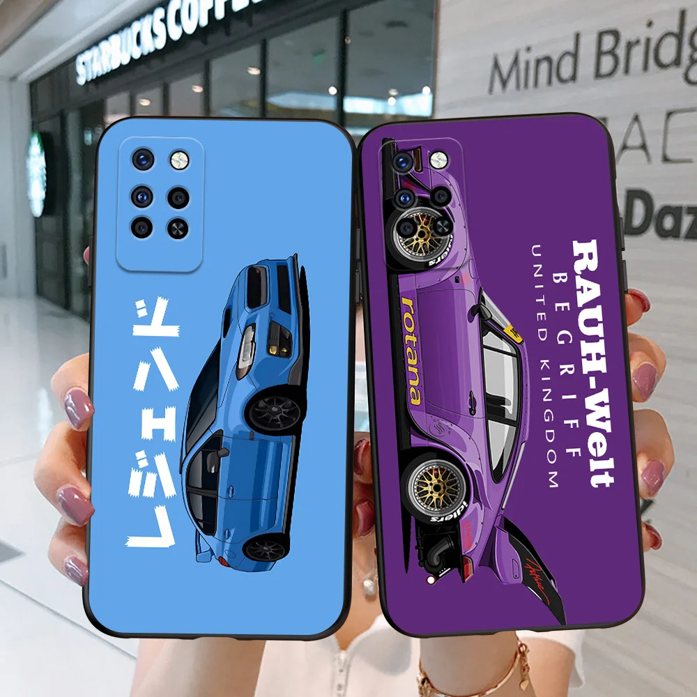 Case For INFINIX NOTE 10 PRO Silicon Phone Back Cover black tpu case super cars cartoon