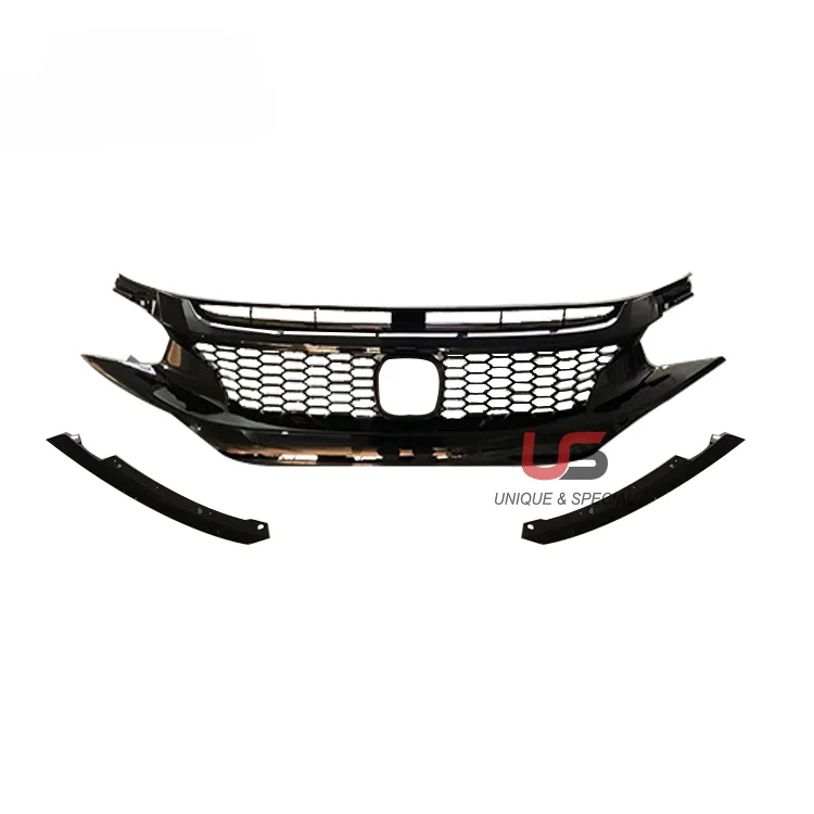 

Front honeycomb Grille Gloss Black for Honda Civic 16'-18' Sedan Type R Typ