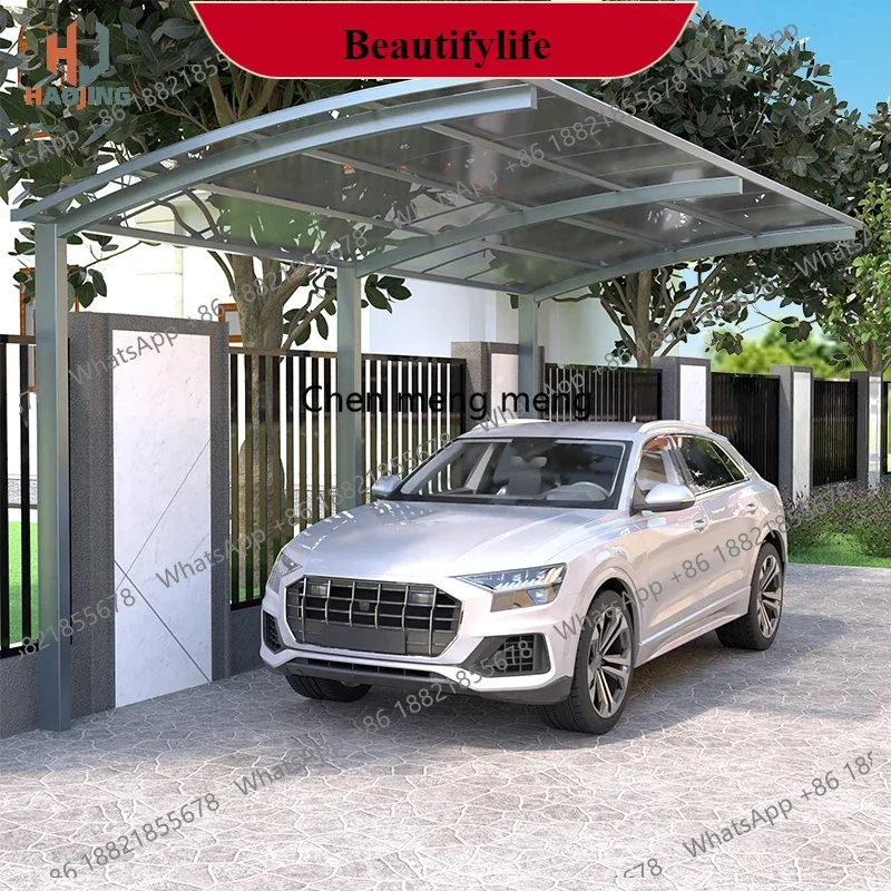 

M138Luxurious Customized Aluminum gazebo carport 2 car port exterior 3x6 3x4 outdoor metal canopy polycarbonate shed garage Pa