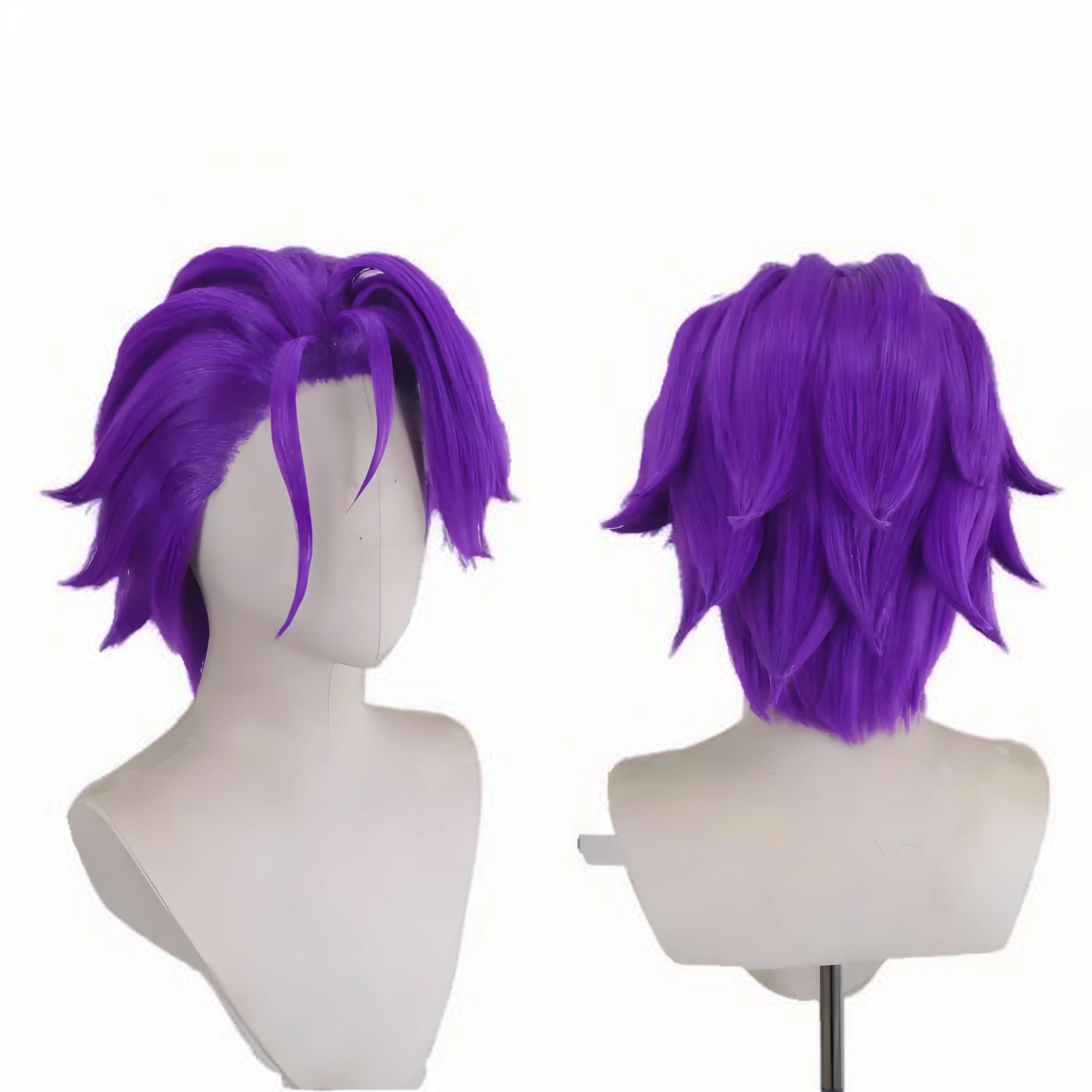 شعر مستعار كوسبلاي مستوحى من الرسوم المتحركة لأسلوب Duryodhana - شعر مستعار مصنوع حسب الطلب من الألياف المقاومة للحرارة