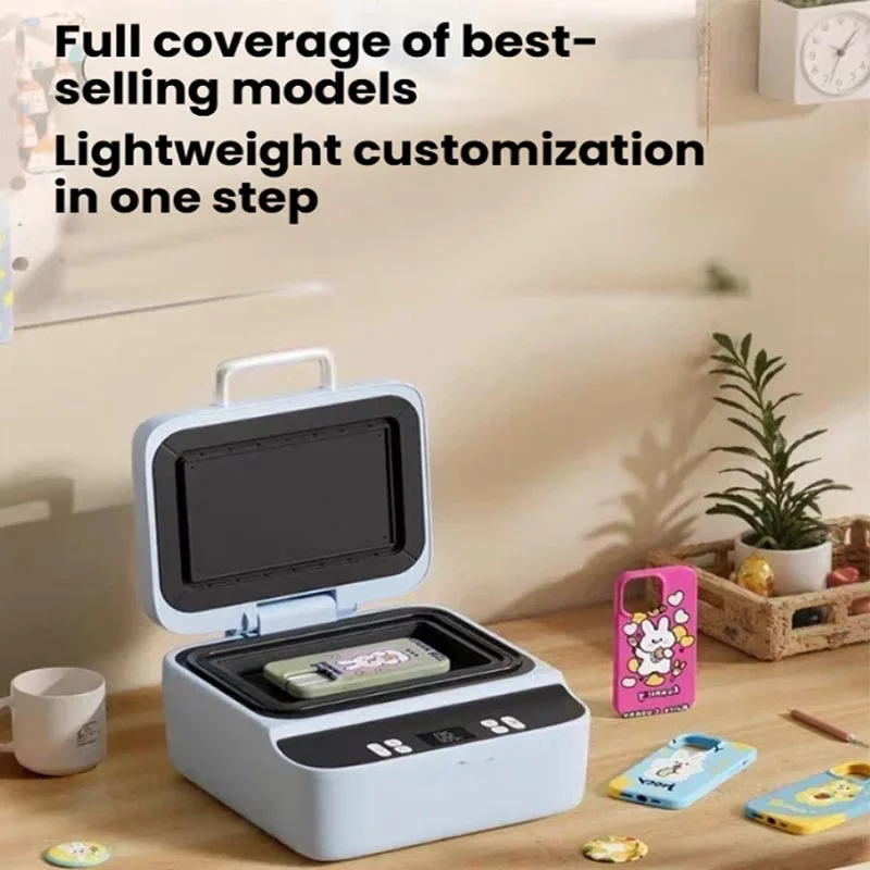 

Heat Press Machine Small Flatbed DIY Phone Case Printing Vacuum Heat Transfer 3D FullCover Design Flexible Temperature Control