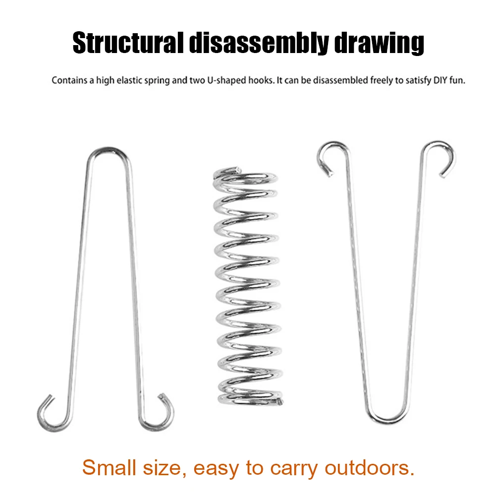 Aluminium Wind Rope Buckle High Strength Spring Hook Buckle for Camping Hiking