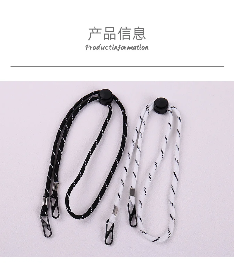 50Pcs Adjustable Mushroom Buckle Anti Falling Hook Hanging Neck Windproof Rope