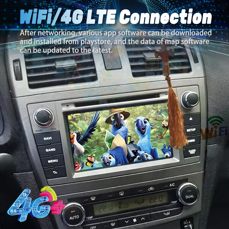 7 polegada ai voz carplay android 15 rádio do carro estéreo para toyota avensis 2009 - 2015 navegação gps multimídia tela do jogador de vídeo