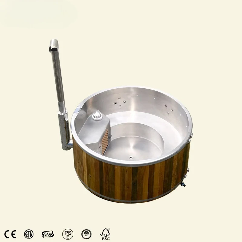 Cedar Shelf Hot Tub Cedar Hot Tub Combo Sauna and Hot Tub Set Outdoor Wood Fired