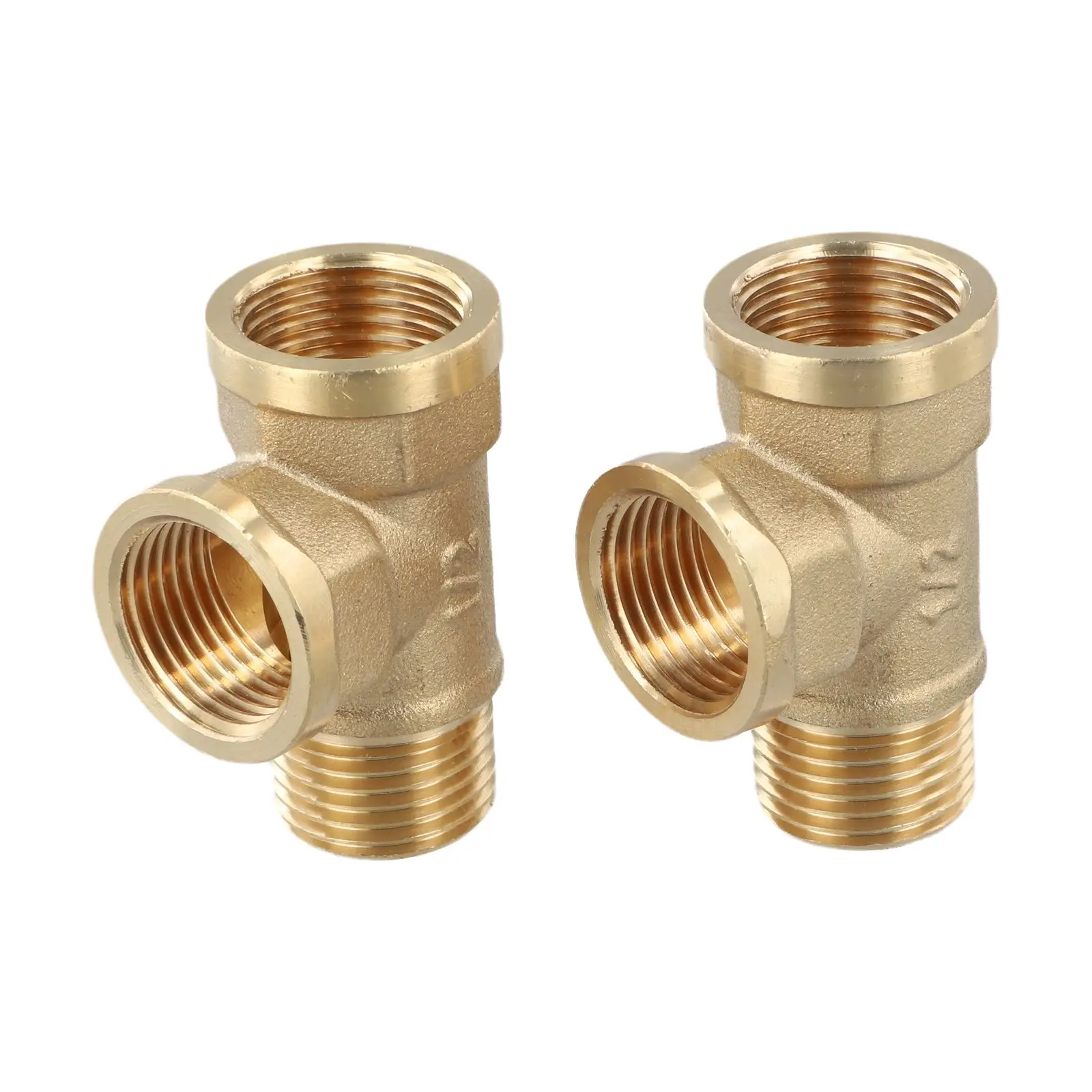 DN15 Pipe Fitting Brass T-tube Broad Usage Range Easy Installation Process Leak-proof Design For Pipe Connection 20mm
