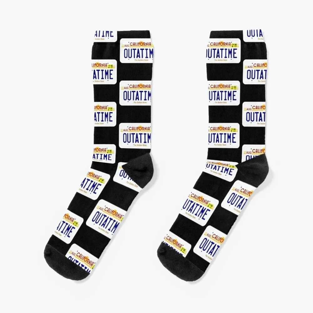 

OUTATIME - Back to the Future Socks valentine gift ideas new in's winter Antiskid soccer Socks For Men Women's