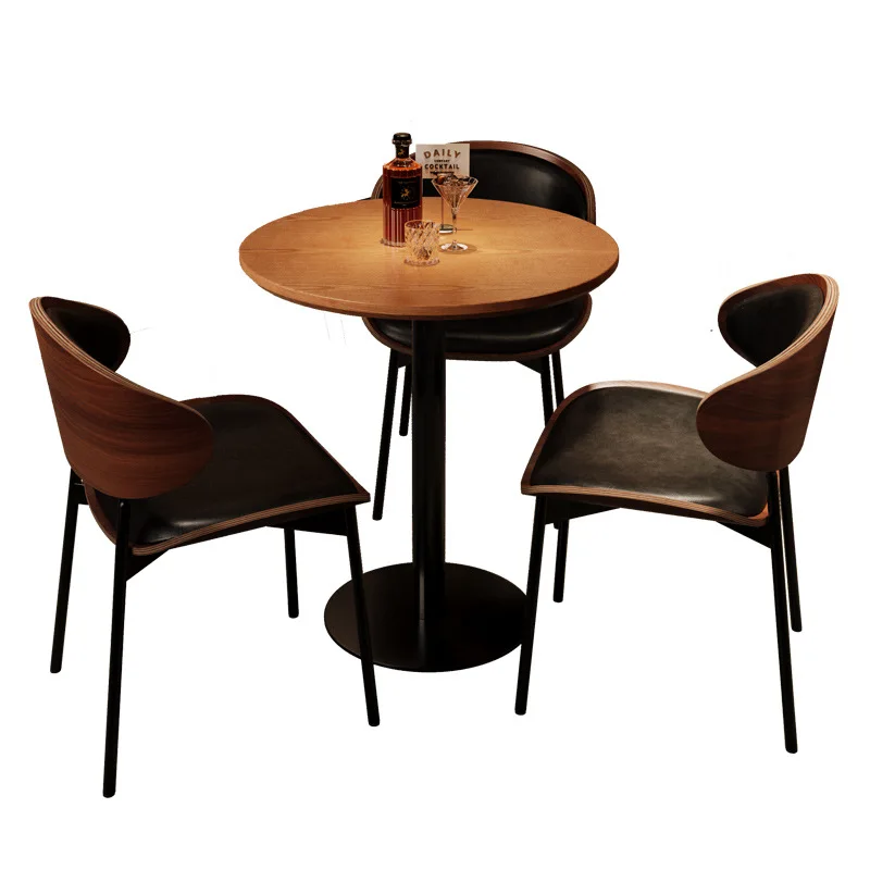 

American Internet celebrity bar, retro table and chair combination, tavern table and chairs, music dining bar, clear bar