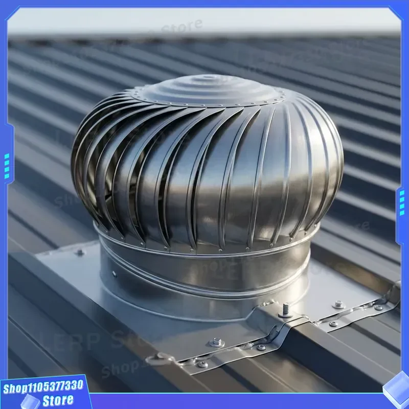 Turbo Roof Vent Exhaust Fan for Home Office Efficient Air Circulation Ventilation System Durable Metal Housing Weather