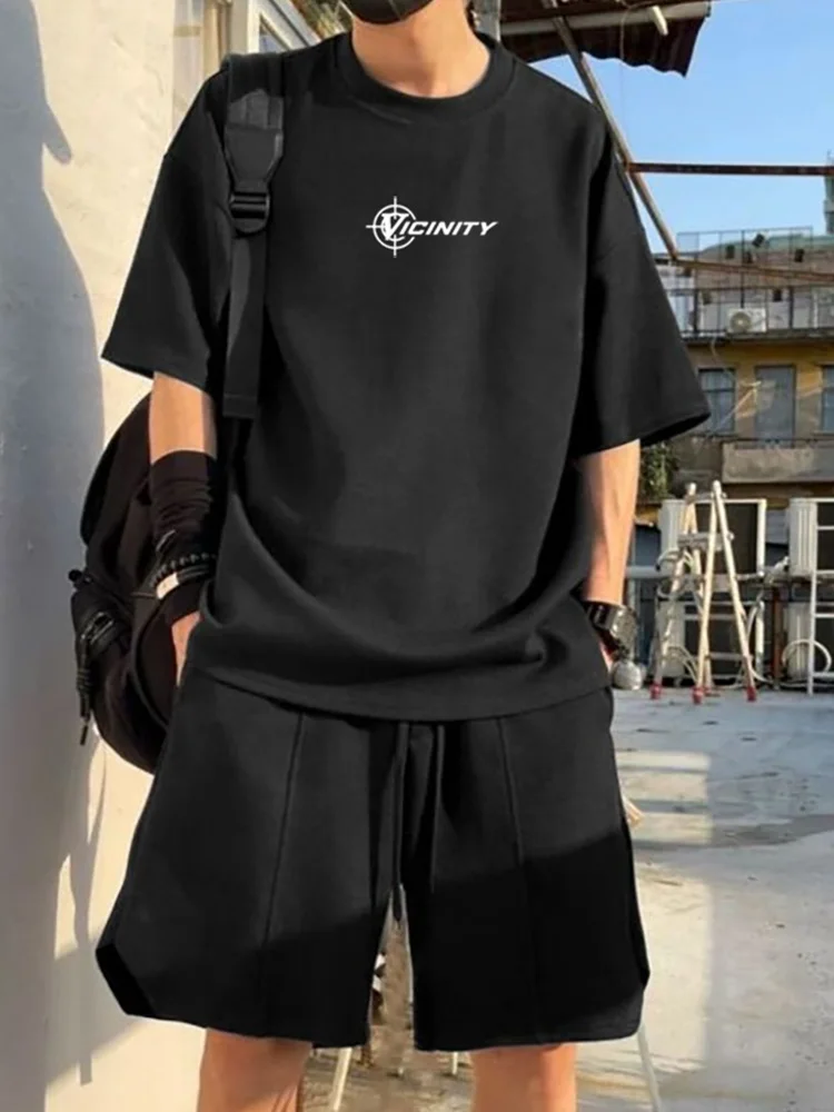 Men Tshirt Oversized Cotton Letter Tees Y2k Tops Kpop Streetwear Korean Fashion Short Sleeve Harajuku Graphic Aesthetic Clothing image 6