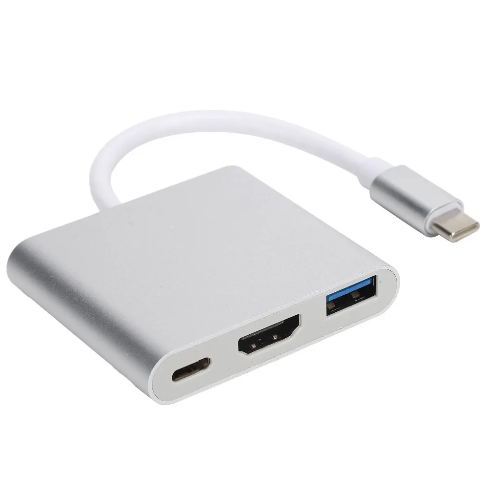 TypeC to HD Compatible USB PD 3 in 1 Type-C Hub USD3.0 & PD 100W 4K Output TypeC Docking Station USB C Multiport Adapter