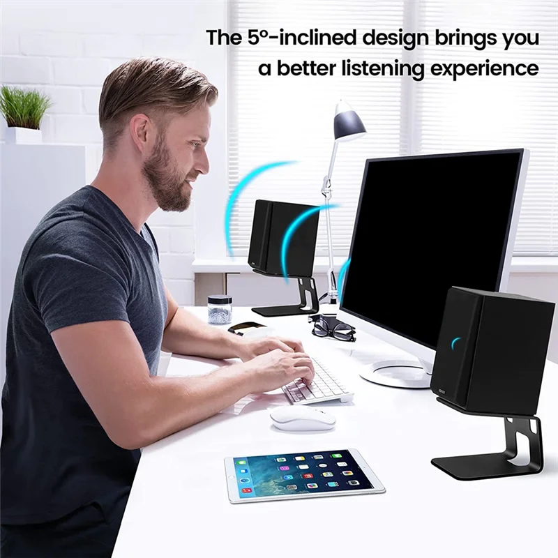

Desktop Speaker Stands Speaker Stands Desktop Metal Speaker Stands With Vibration Absorption For Small And Medium Speaker