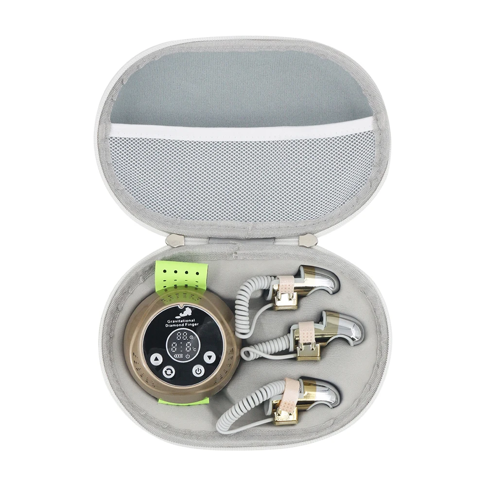 Microcorrente profissional dedo dourado massagem facial olhos, rosto, pescoço três propósitos massageador corporal levantamento máquina de massagem levantamento