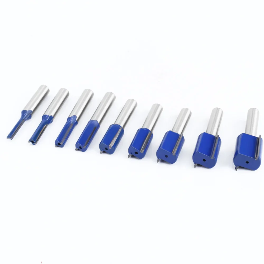 1PC 8MM Shank Milling Cutter Wood Carving Straight Woodworking Router Bit Set Carpenter 6/8/10/12/14/18/20mm Cutting Diameter