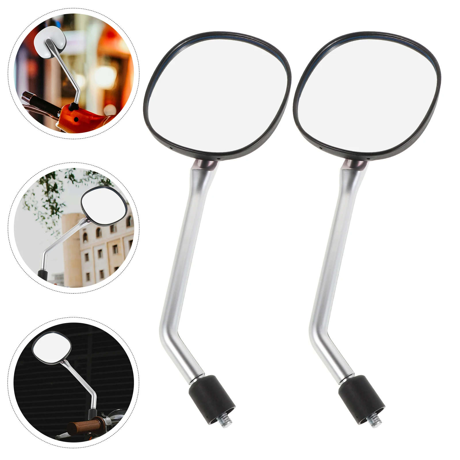 

1 Pair Bike Mirrors For Scooters Universal Handlebar Rearview Mirror, Easy Install Motorcycle Side Mirrors, Scooter Mirror