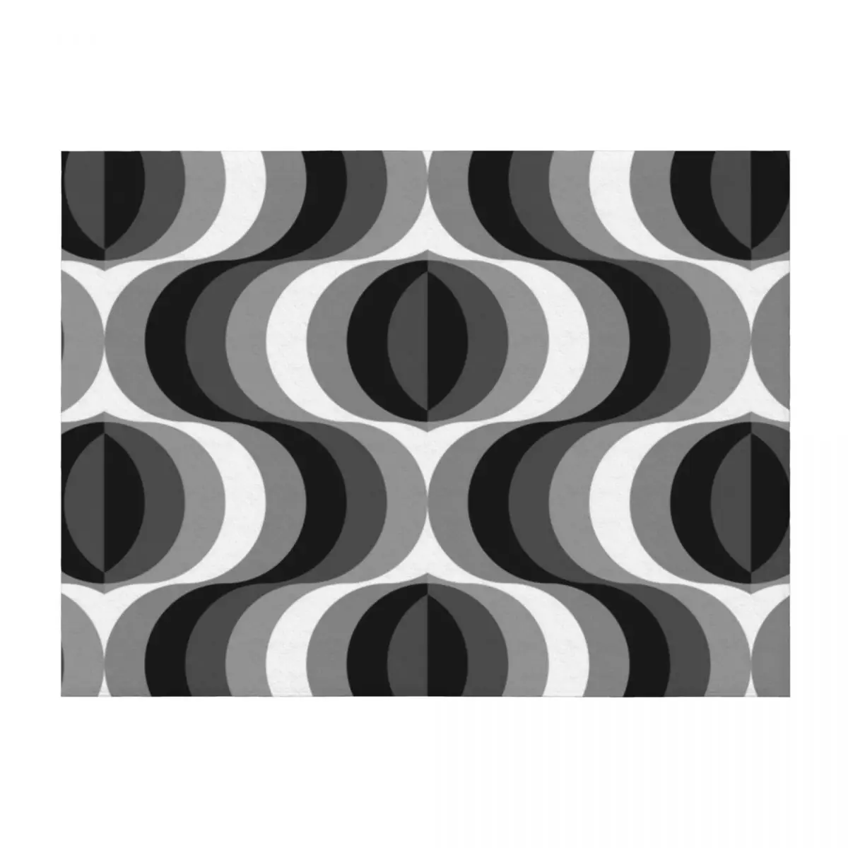 

Large Seventies zigzag black and white waves Throw Blanket Sofa Quilt Winter beds Decorative Sofas Blankets