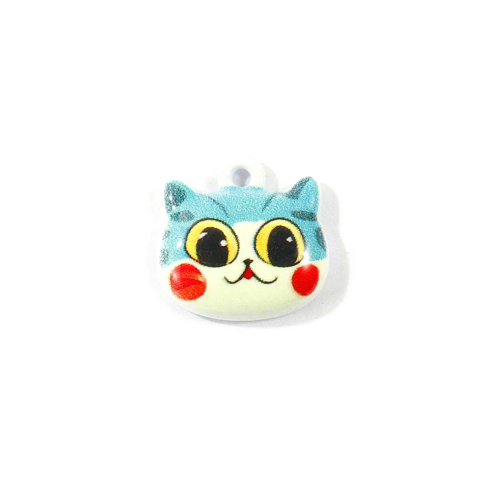 10 Stück Mehrfarbige Cartoon-Katzen-Tier-Motiv-Anhänger aus Zinklegierung für Frauen, DIY-Halsketten, Armbänder, Schmuckzubehör, 13x13mm – Detail 7
