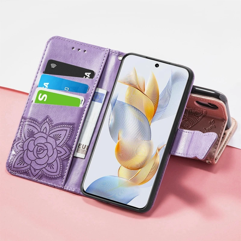 Butterfly Leather Case For Samsung Galaxy A55 A35 A54 A34 A53 A33 A52 A52S A23 A13 A14 A24 A15 A25 A51 A71 A50 Flip Cover Case