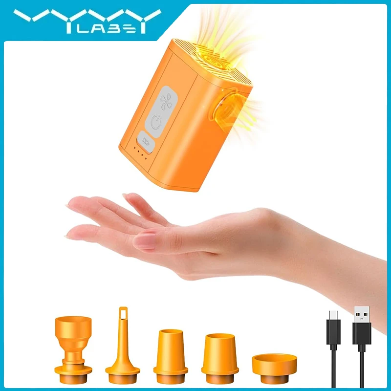 Portable Air Vacuum Pump with 1200mAh Battery Rechargeable Quick Inflate Deflate for Pool Float Bed Air Mattress Swimming Ring