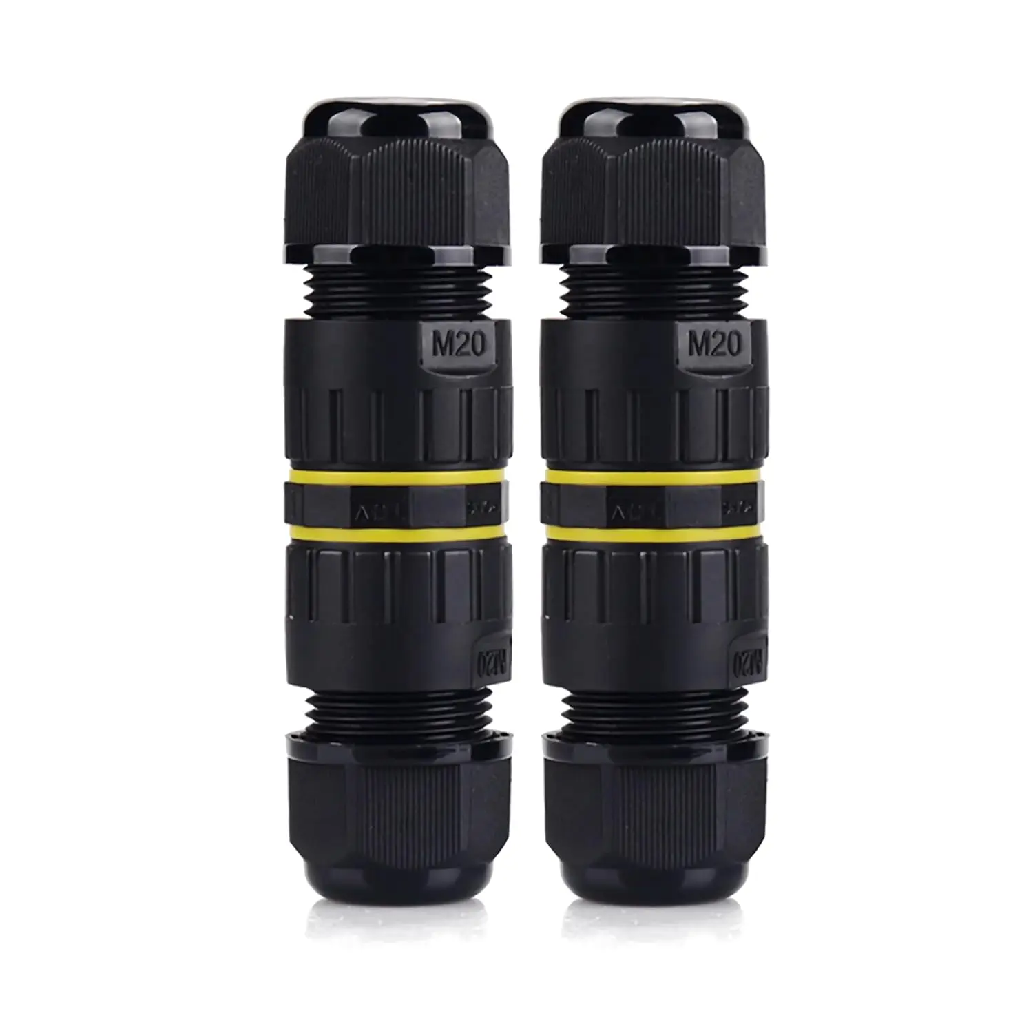 4 Way/4 Pin Outdoor Connection Box, Cable Connector, Outdoor External Sleeve Coupler M20 4P Ø5-9mm, for Repair and Extend Power