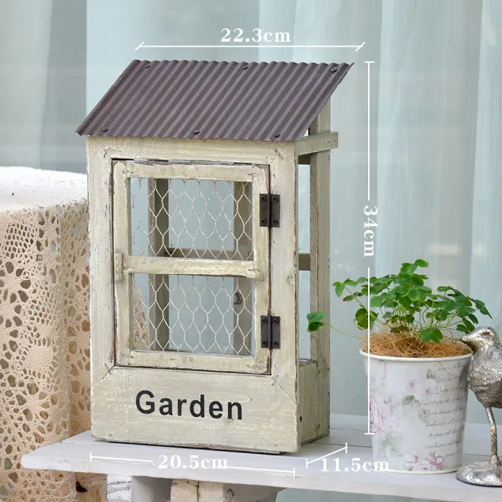 Solid wood flower pot hanging on the wall green plant wall decoration balcony creative grocery wall decoration