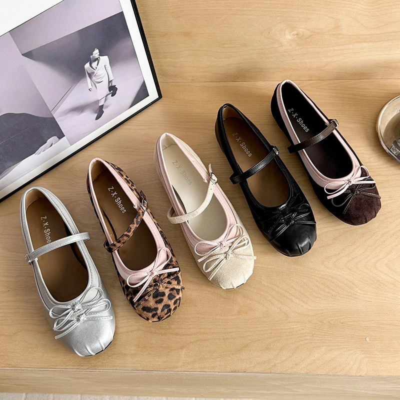 Butterfly-knot Women Ballet Mary Jane Shoes Fashion Mix Colors Internal Elevation Shoes Ladies Spring Autumn Concise Footwear