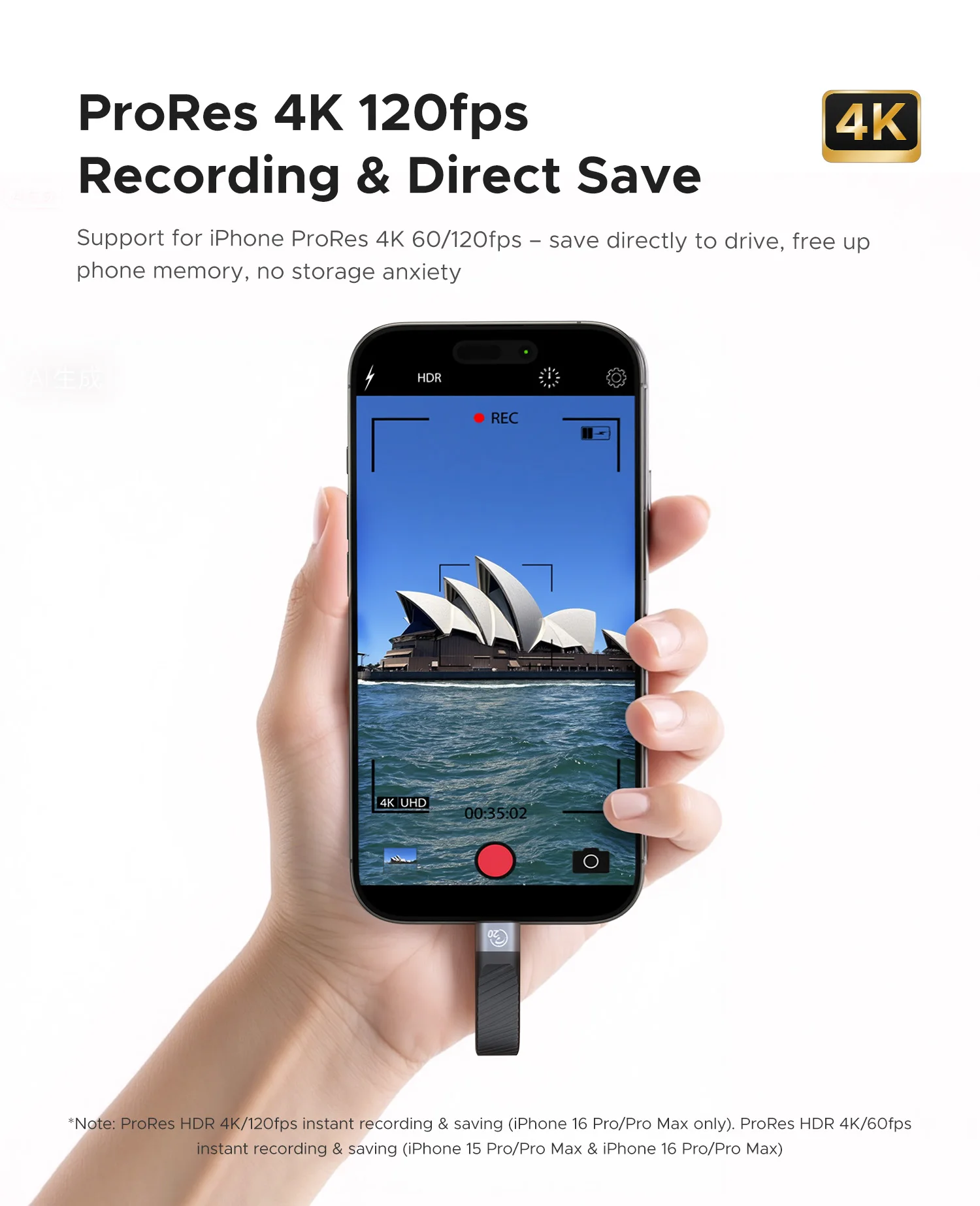 ORICO M.2 NVMe SSD Enclosure 2230-2280 MagSafe USB C 3.2 with TF/SD 3.0 Card Reader PD 100W for iPhone 16 17 Pro ProRes