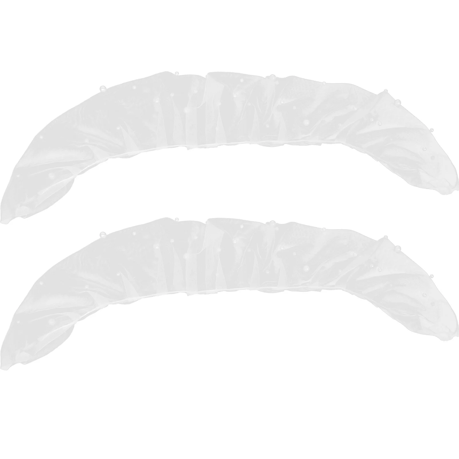 

1pcs 1 Pair Detachable Wedding Dress Sleeves White Tulle Bridal Arm Covers Lightweight Mesh Add-Ons For Bride Removable Fashion