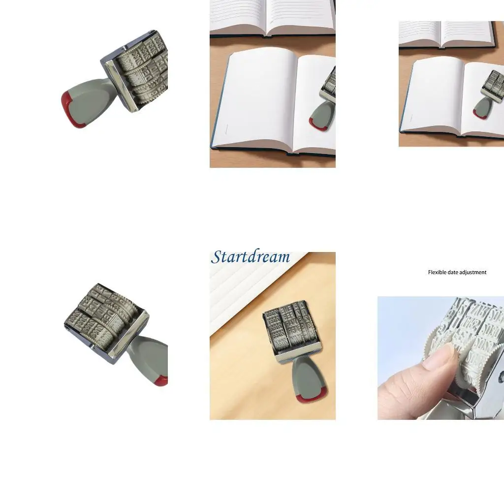 

Inking Number Stamp English/Spanish/French Date Stamp Adjustable Office Stamp K92C