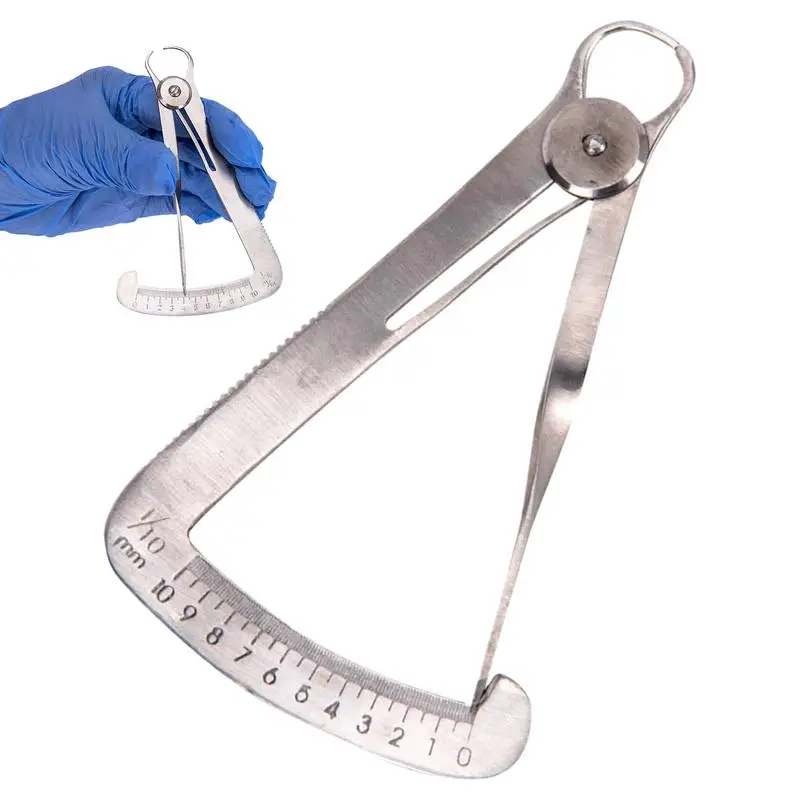 Tooth Material Ruler Metal Calipers Ruler High-Precision Stainless Gold-Making Tool Triangle Caliper For Teeth Material Helper