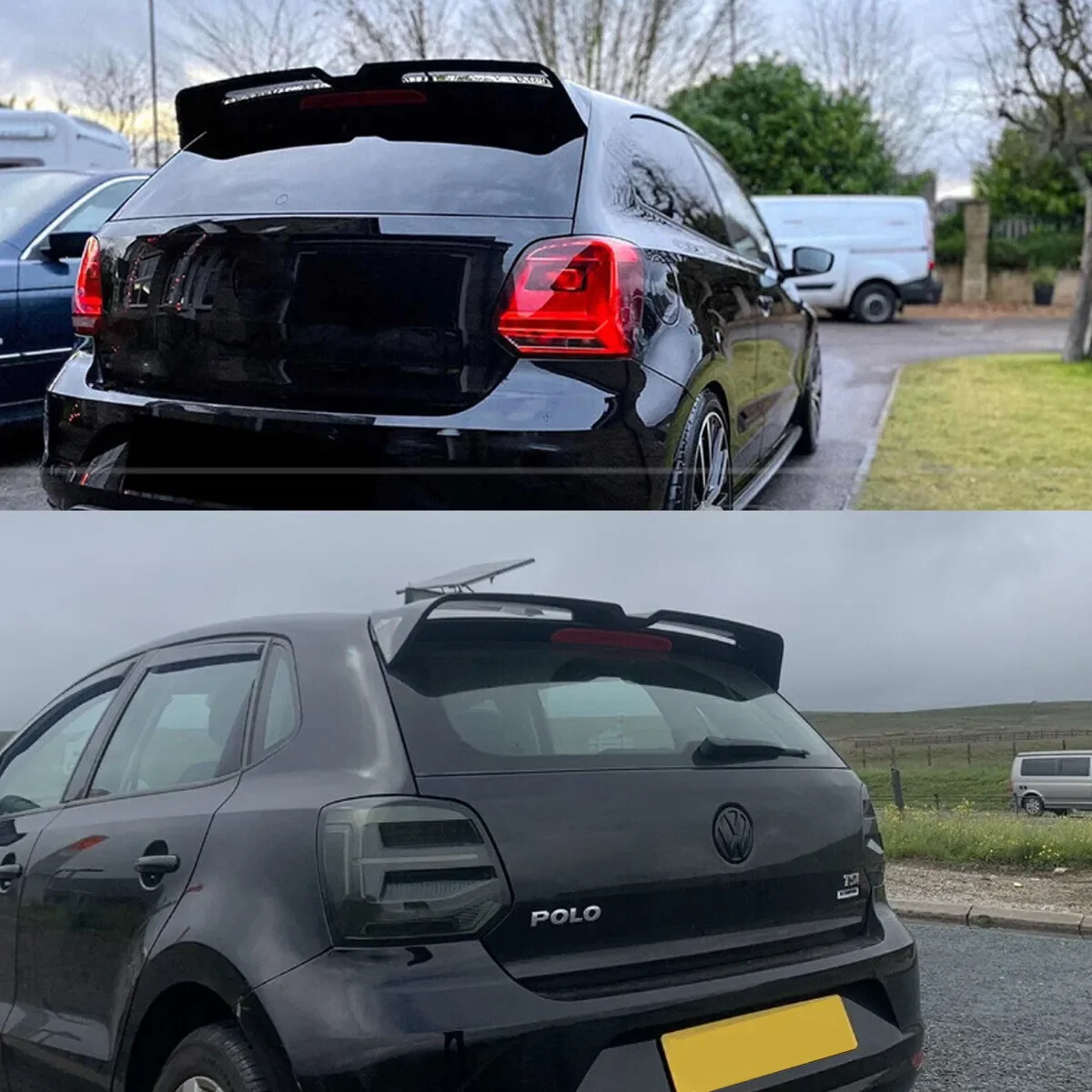 سقف السيارة الخلفي الشفاه الجناح لشركة فولكس فاجن بولو MK5 6R 6C البنزين يفقس OTG نمط الكربون نظرة السقف الخلفي التمهيد المفسد الشفاه 2009-2017 قطع غيار السيارات
