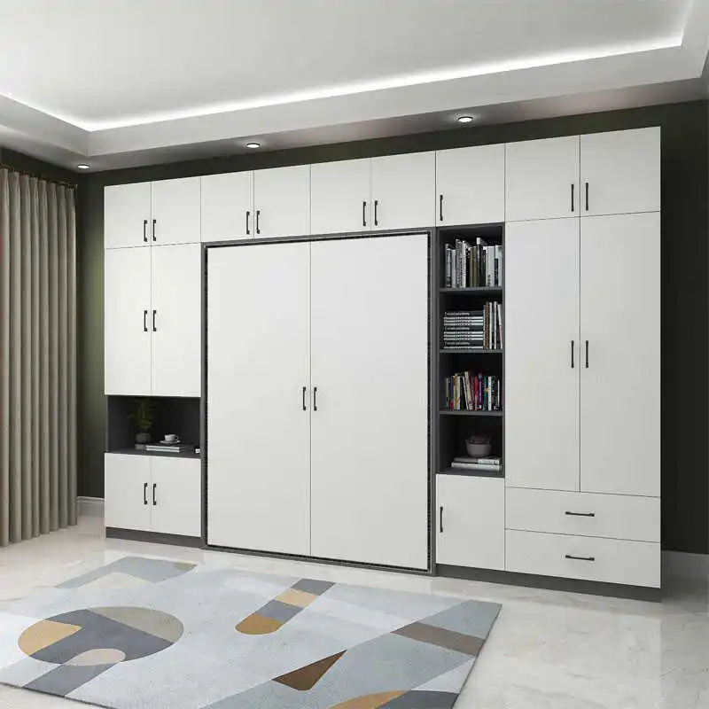 Invisible bed Multifunctional balcony folding bed Multiple space wall bed Study wardrobe integrated