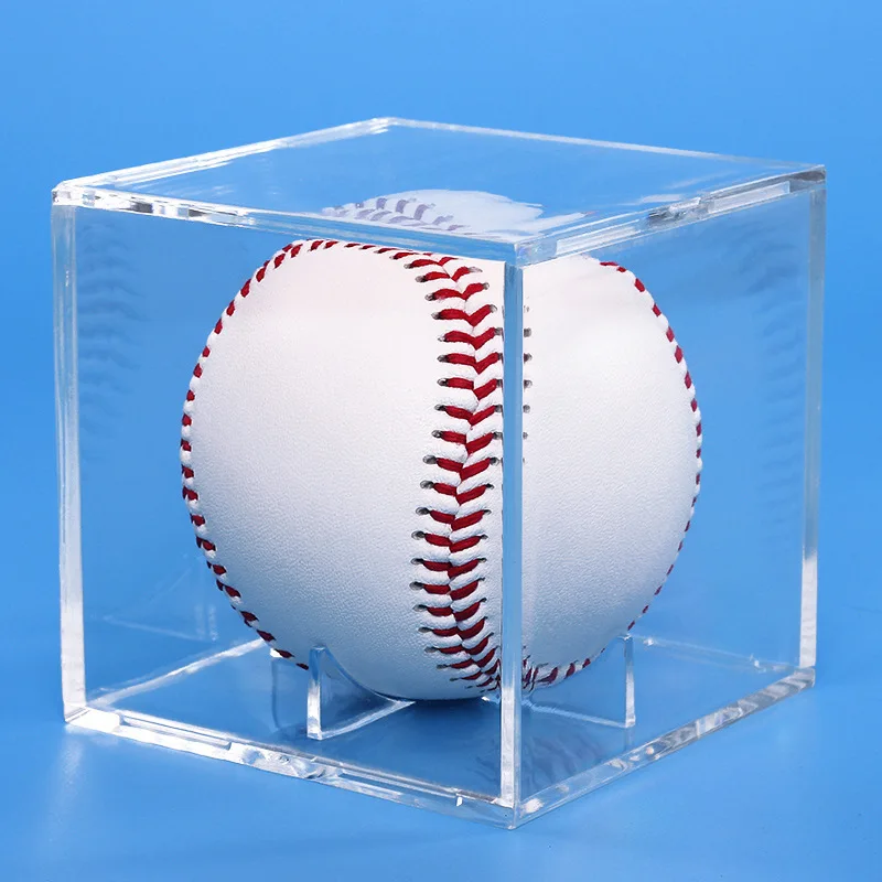 acrylic transparent baseball storage box, dust-proof display box, collection box 10pcs.
