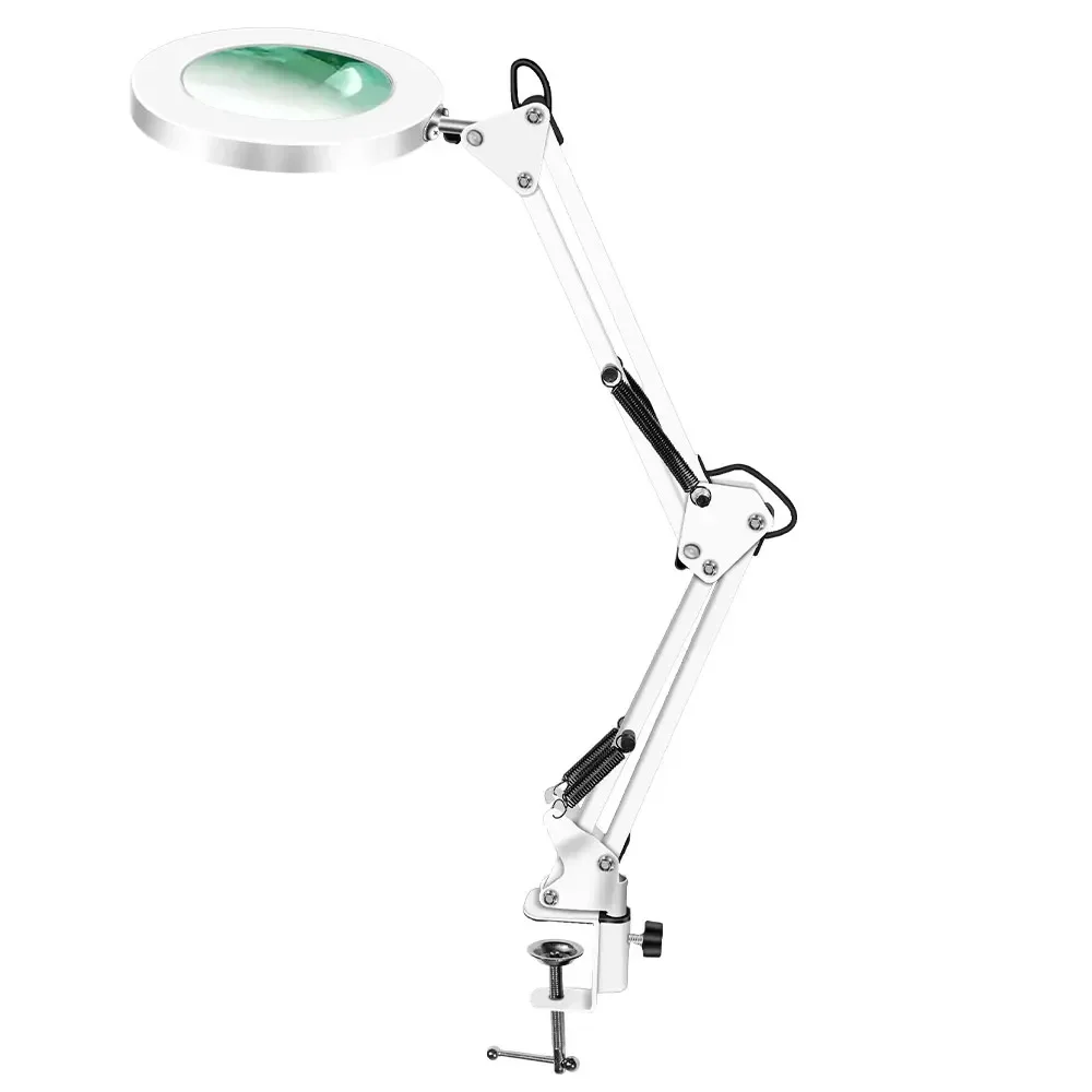 Vergrößerungsglas mit 72 LEDs, 10-fache Vergrößerung, USB, 3 Farben LED-Beleuchtung, NEU für Lötkolben-Reparatur/Tischlampe/Hautpflege – Detail 9