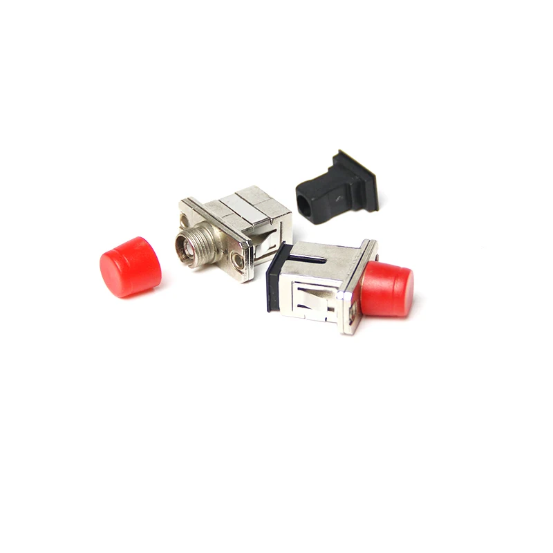 Low Loss SC-FC Optical Fiber Butt Joint Simplex Flange Coupler Carrier Grade Optical Brazing Connector Adapter