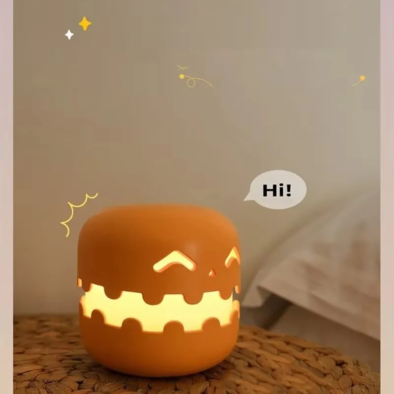 Halloween Pumpkins Lamp Bedside Decoration Creative Funny Gift Safety Night Light Party Favors For Kid Light Up Outdoor Decorate