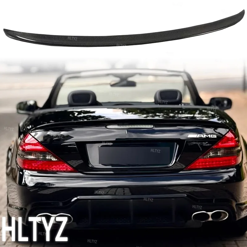 For 2001-2012 Mercedes Benz SL Class SL300 SL63 SL65 R230 trunk lid lip spoiler tuning accessories carbon fiber AMG style