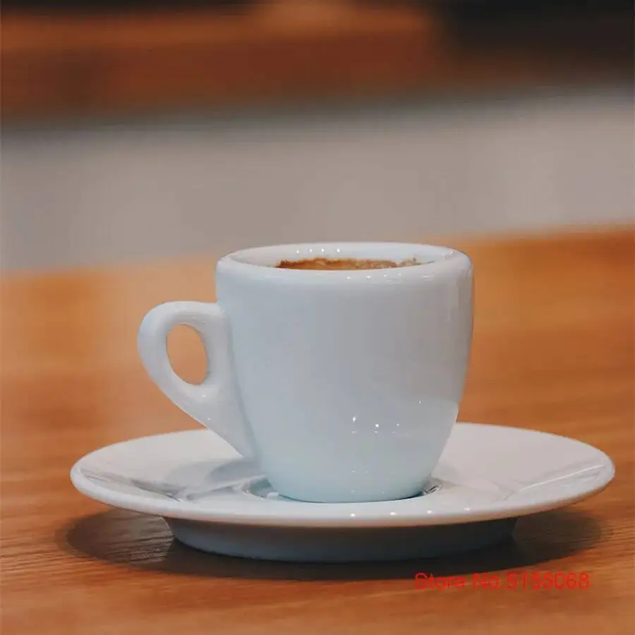 Nuova Point Professional Competition Level Esp Espresso SHOT Glass 9mm Thick Ceramics Cafe Espresso Mug Coffee Cup Saucer Sets