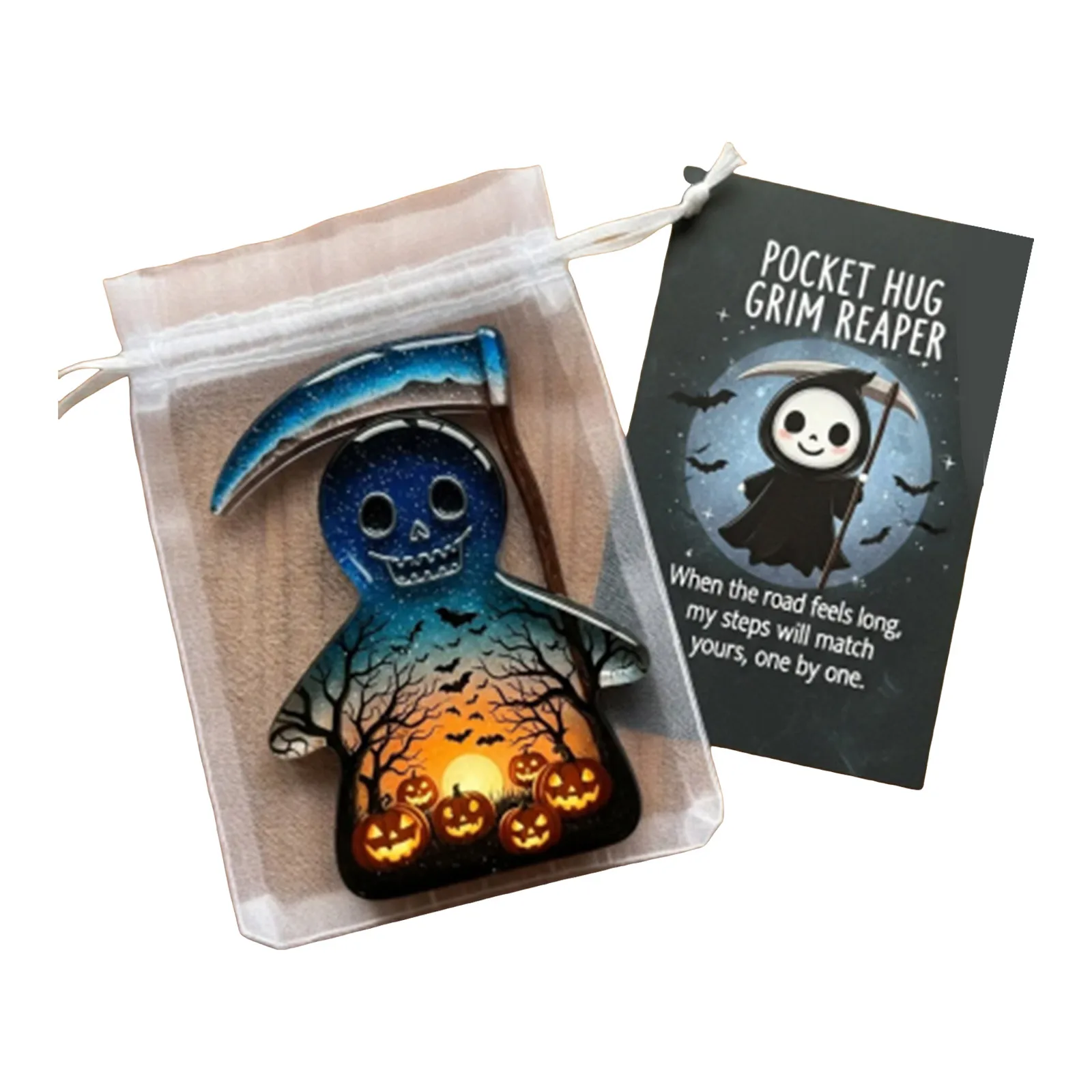 الأطفال الضميمة هالوين بطاقات الجيب 2D الاكريليك جيب عناق بطاقات مع شنطة هدايا الخفافيش غريم تصميم تحفيزية للأصدقاء #4