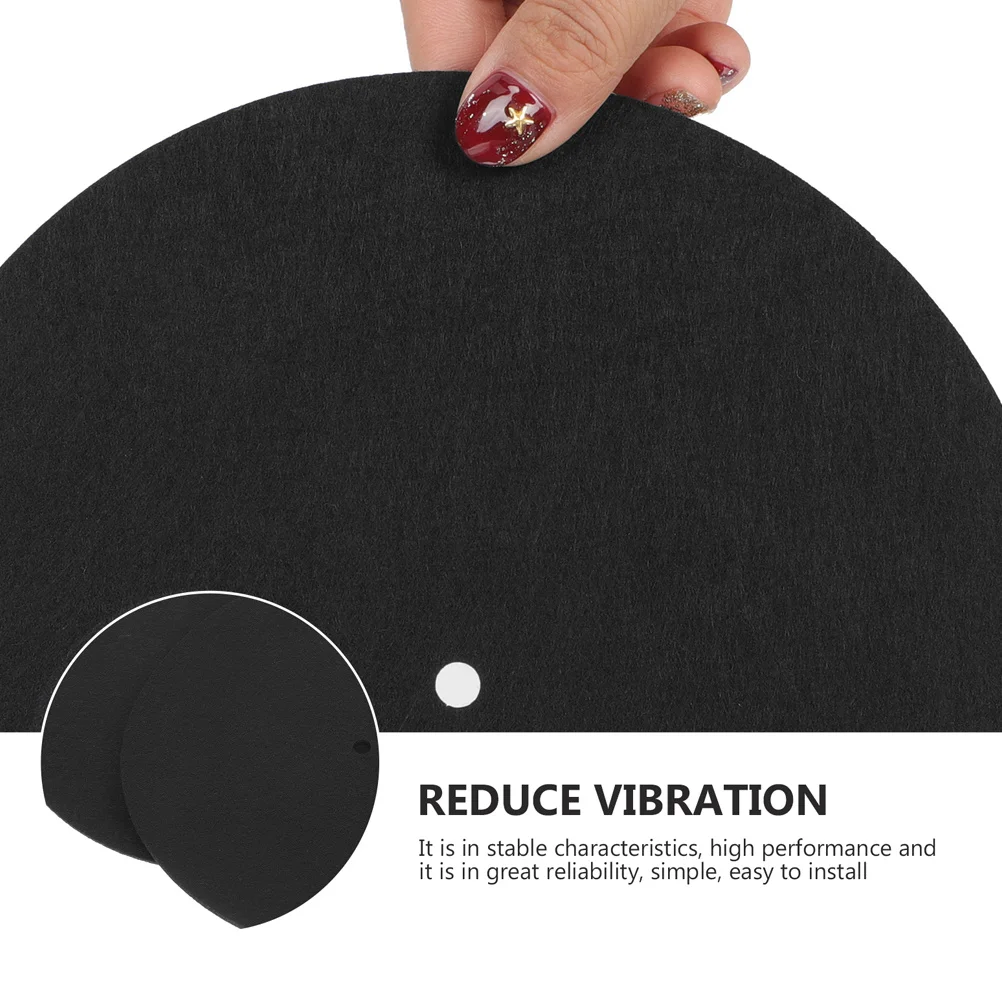 

2Pcs Disc Protective Mat for Record Player Soft Felt Vinyl Pad Enhances Sound Stability Turntable Maintenance Music Supplies
