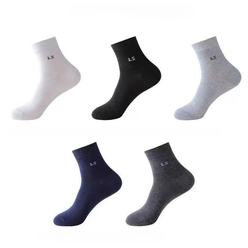 5 أزواج من الجوارب الرجالية الصيفية العشوائية، مضادة للرائحة، ماصة للعرق، قابلة للتنفس، مريحة، متعددة الاستخدامات، أعمال رجالية راقية