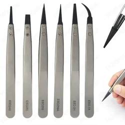 Watch Repair Tools Antistatic Plastic Tweezers Stainless Steel Tweezers ESD-249/250/259/259A/2A/7A High Precision Accessories