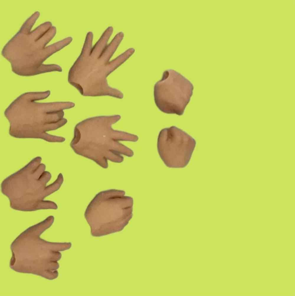 

ZYTOYS Scale 1/6th Male Doll The Chinese Kung Fu Bare Hand Gloved Hand Types 10PCS/SET PVC Material For 12" B001 BD001 Doll DIY